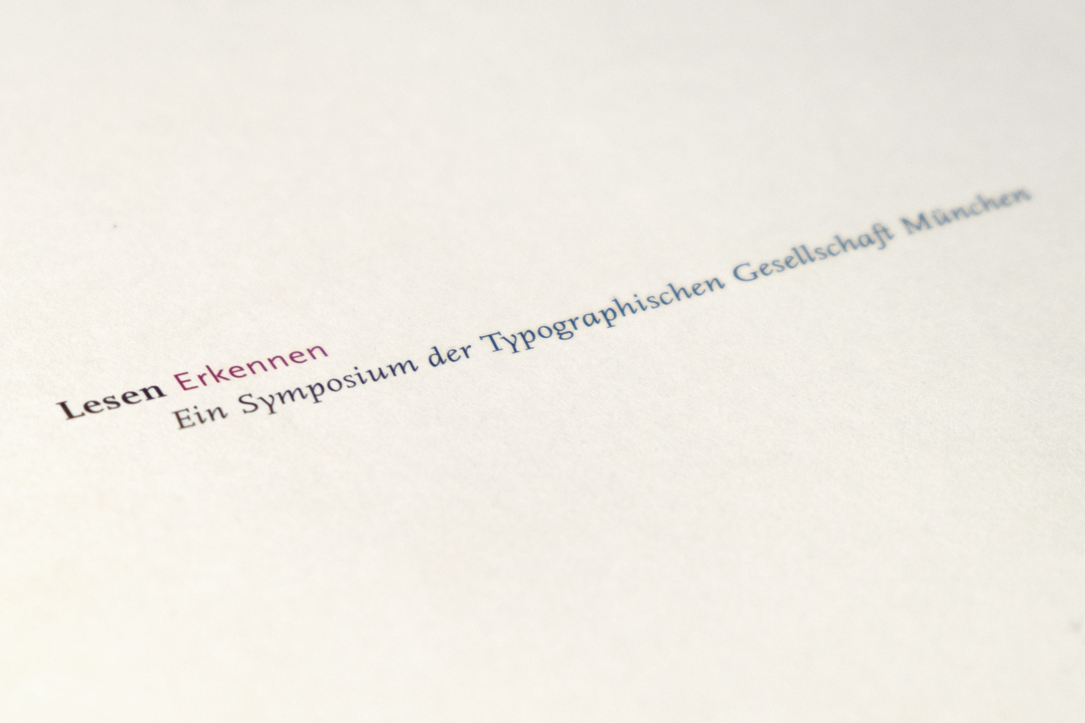 Buchumschlaggestaltung, Typografie, Symposium »Lesen Erkennen«, Typografische Gesellschaft München