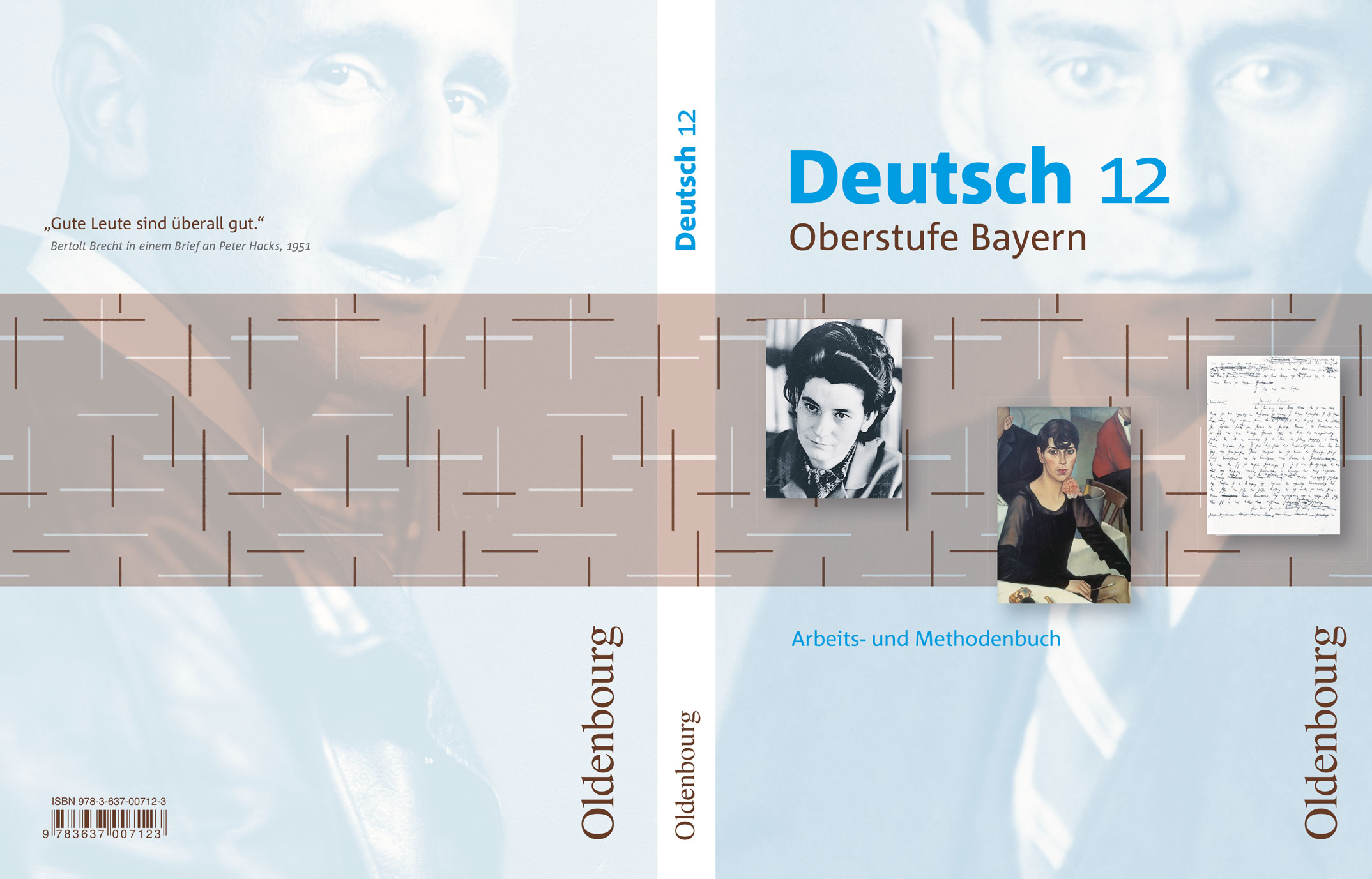 Buchumschlag, Vorder- und Rückseite, Lehrwerk Deutsch 12, Oldenbourg Verlag