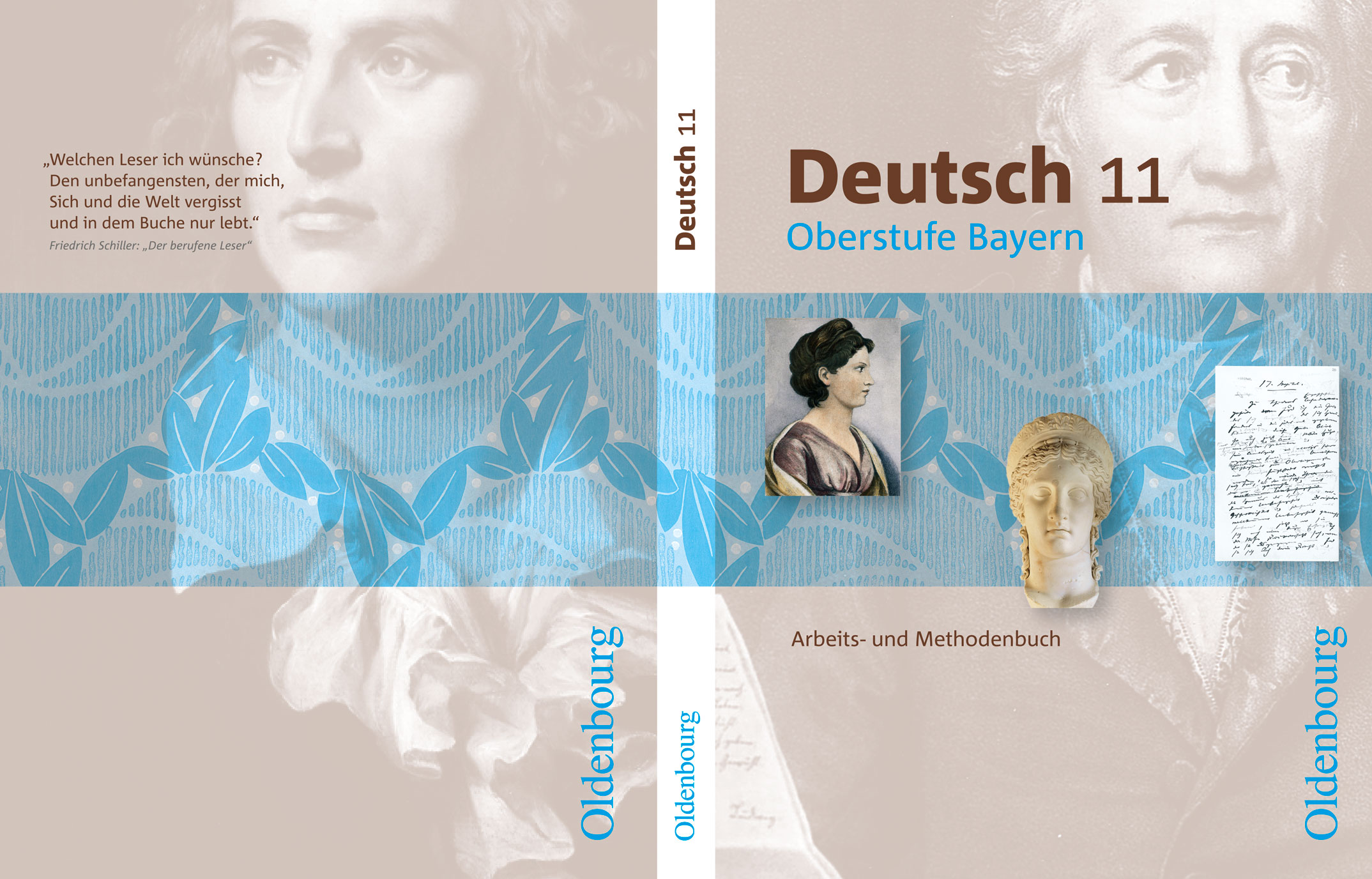 Buchumschlag, Vorder- und Rückseite, Lehrwerk Deutsch 11, Oldenbourg Verlag
