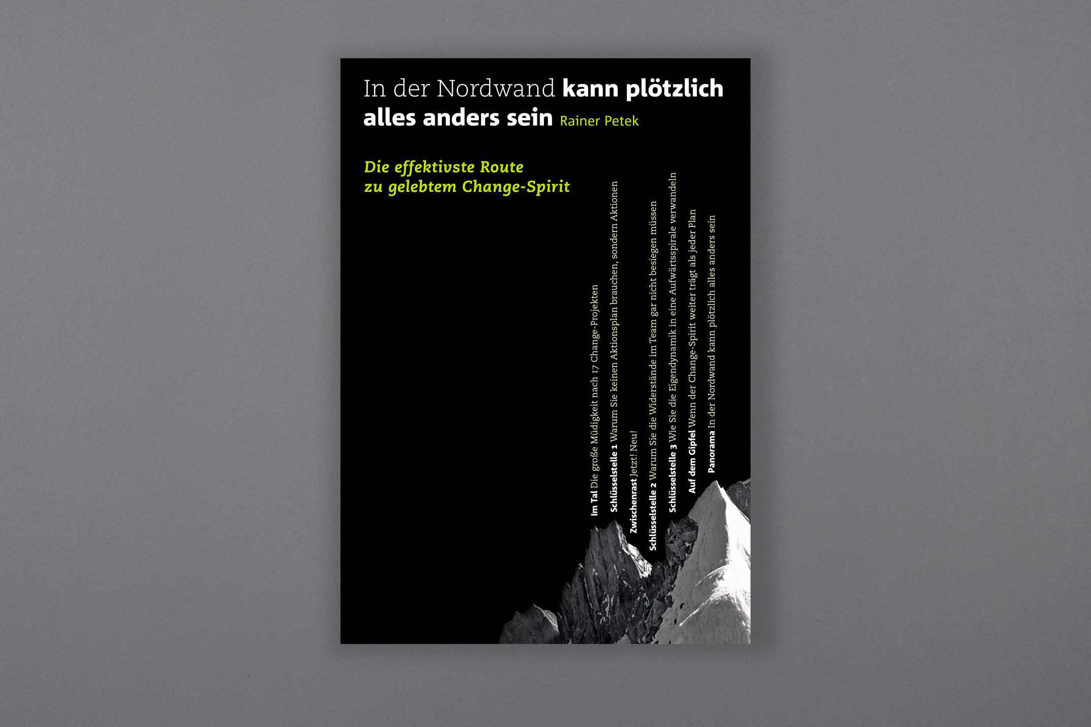 Buchumschlag-Reihengestaltung, Band 3, In der Nordwand, Rainer Petek