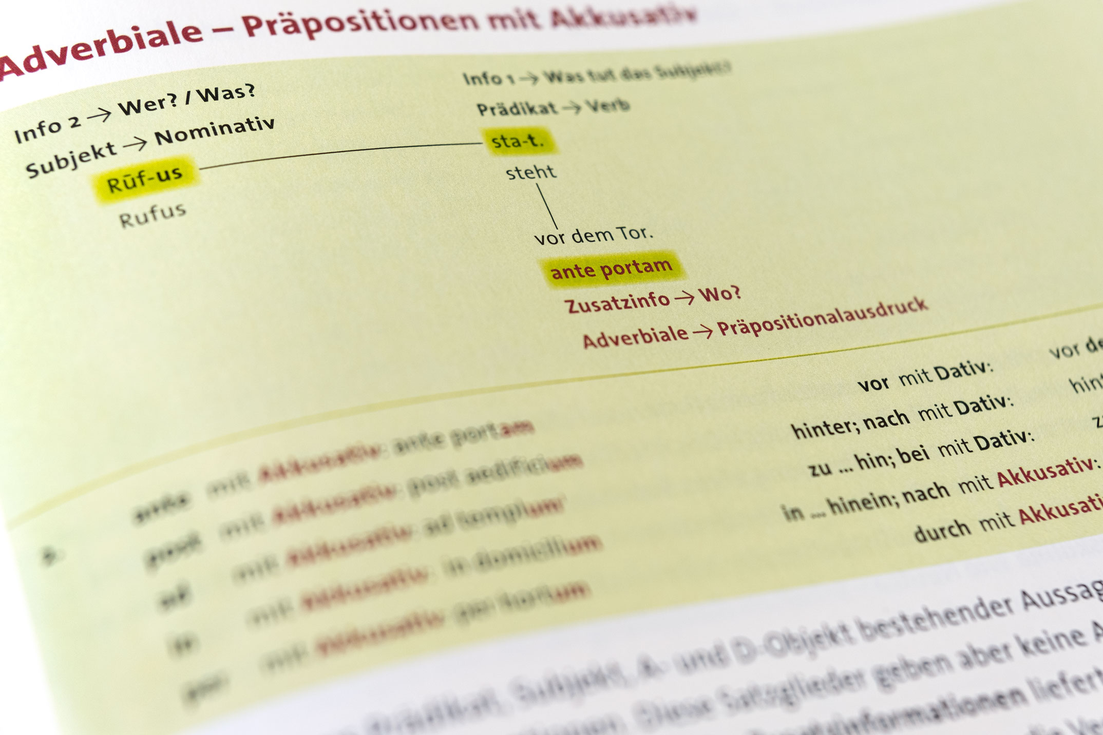 Didaktische Buchgestaltung, Grammatik Typografie, Lehrwerk Latein, comes, Oldenbourg Verlag, München