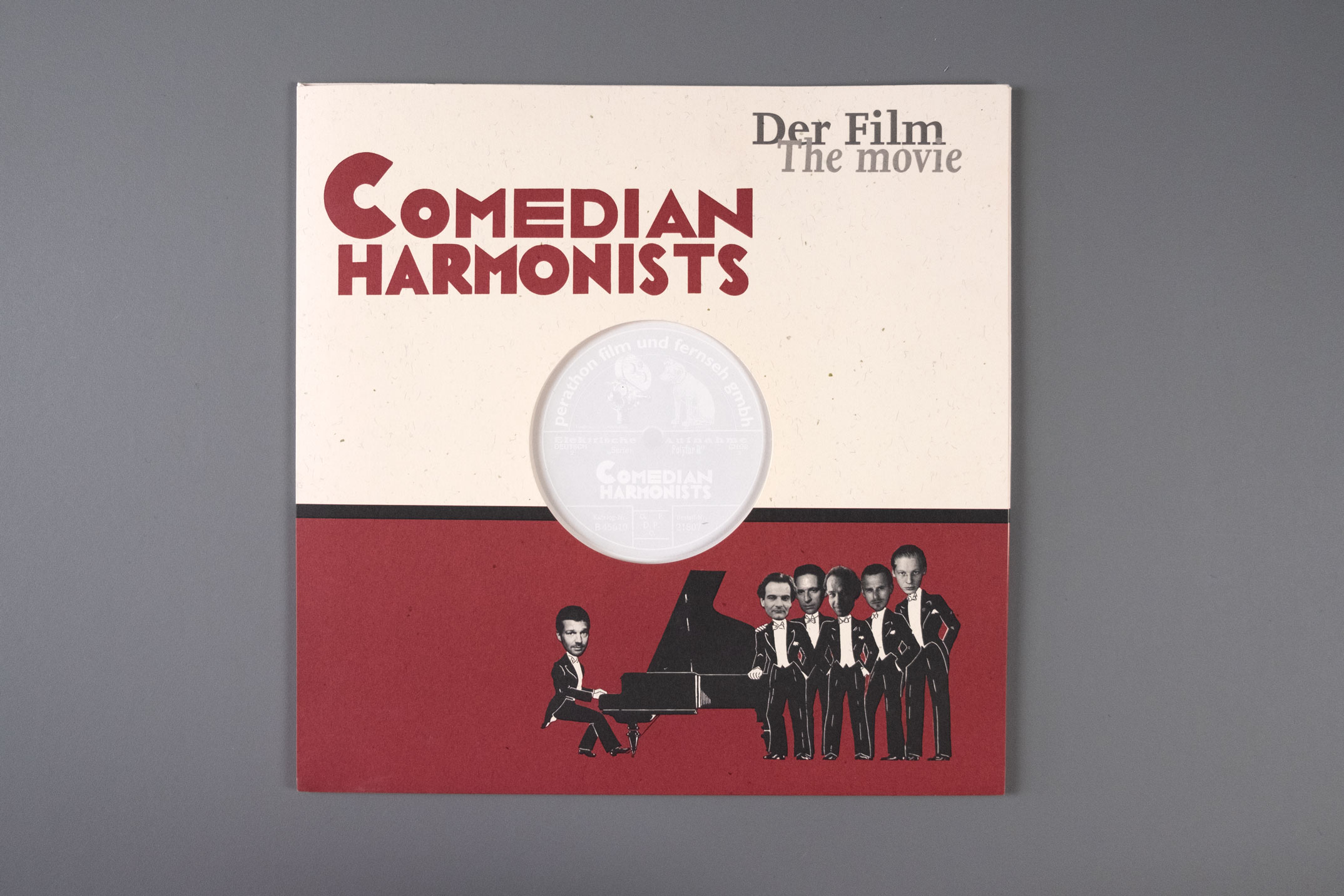 Konzeption und Gestaltung der Projektpräsentation, Comedian Harmonists, Schellackplatte, Perathon Film, München