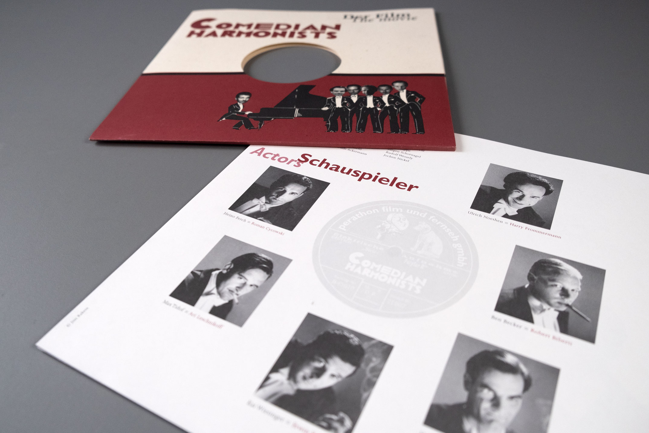 Konzeption und Gestaltung der Projektpräsentation, Comedian Harmonists, Schauspieler, Perathon Film, München