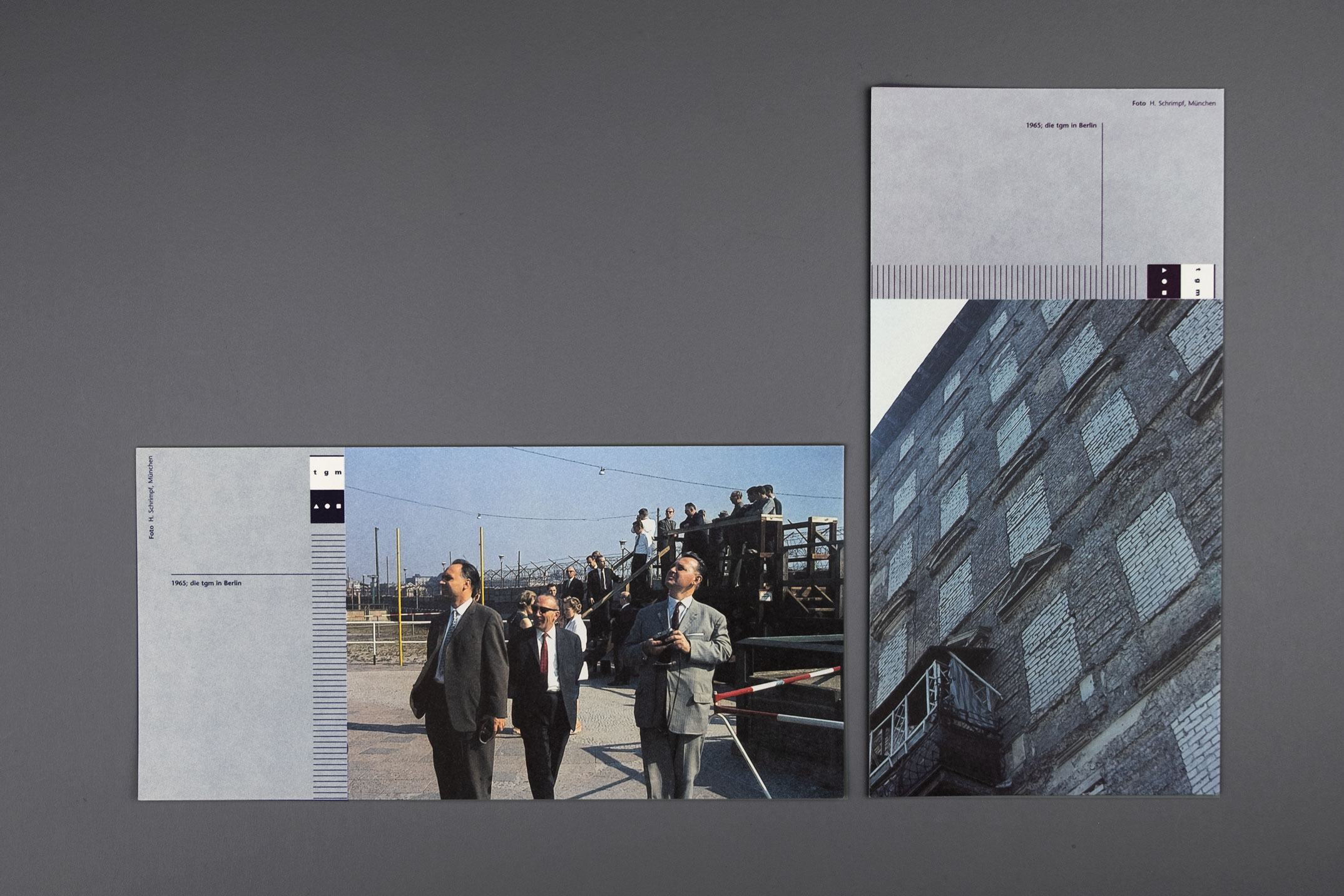 Veranstaltungskarten mit Motiven aus Berlin 1960, Jahresthema: Europäische Perspektiven, Typographische Gesellschaft München