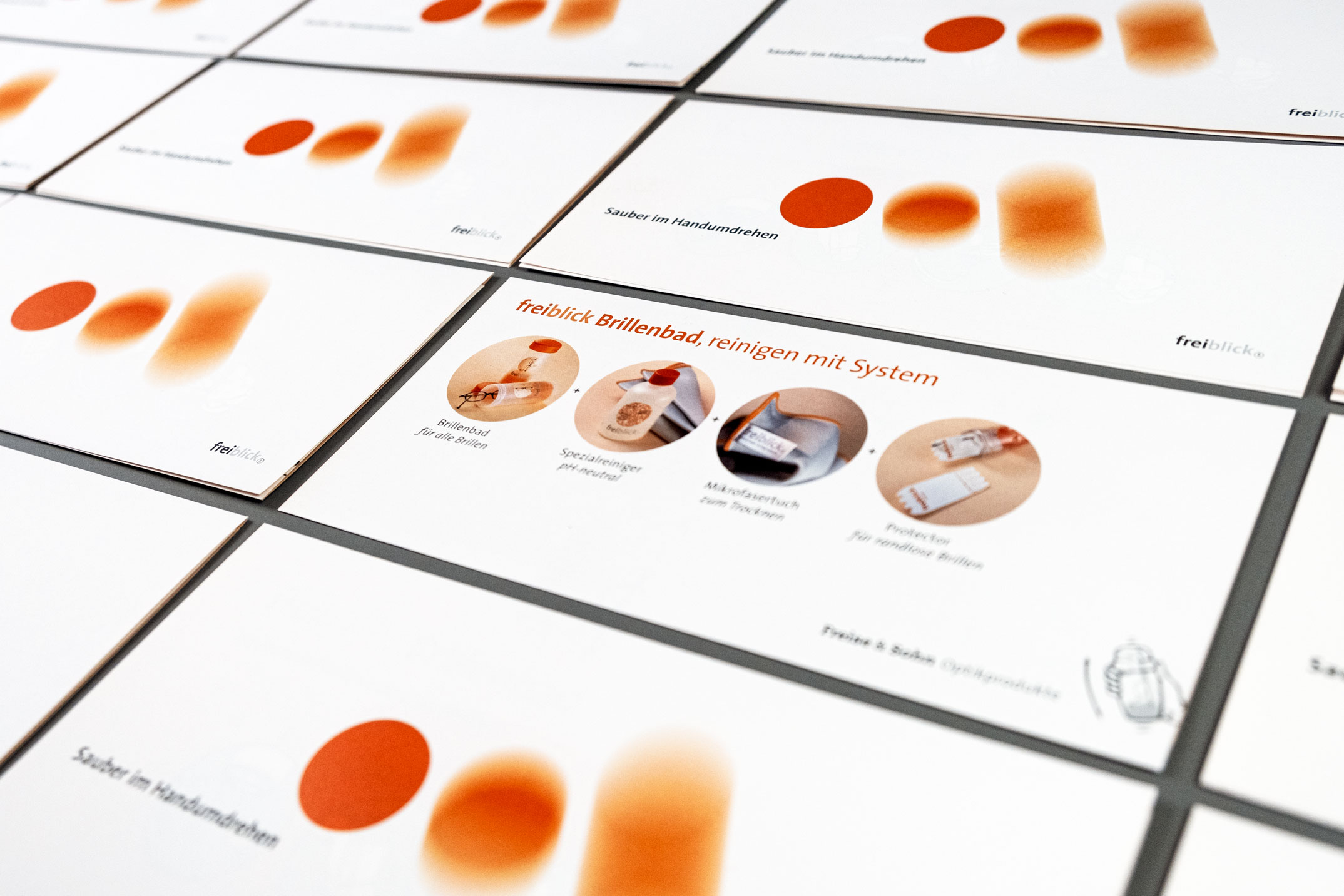 »freiblick« Brillenbad Werbeaussendung – Corporate Design Freise & Sohn Optikprodukte
