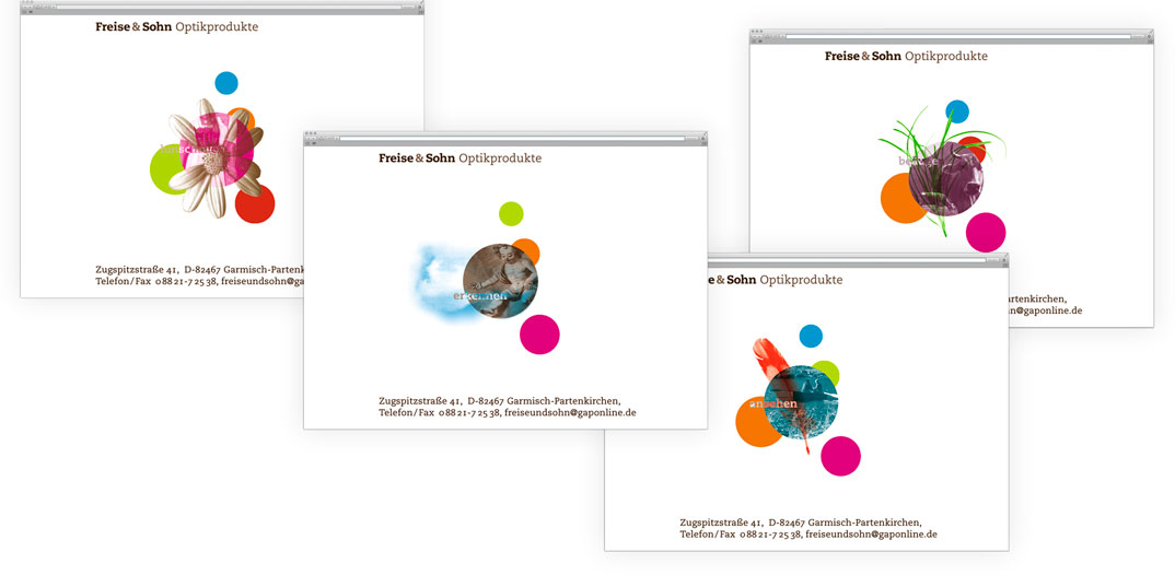 Webdesign – Corporate Design Freise & Sohn Optikprodukte
