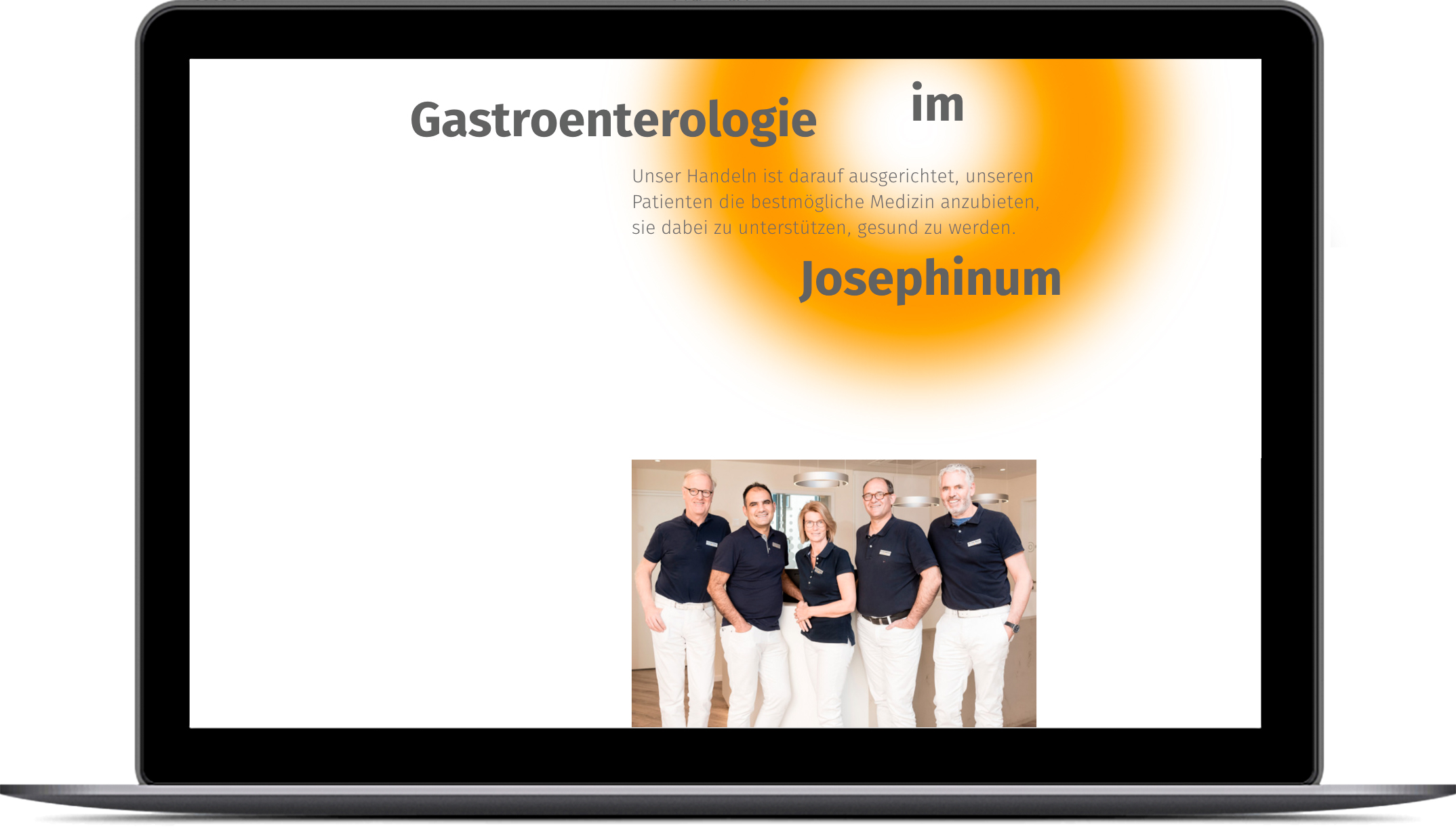 Webseite Startseite – Corporate Design Gastroenterologie im Josephinum