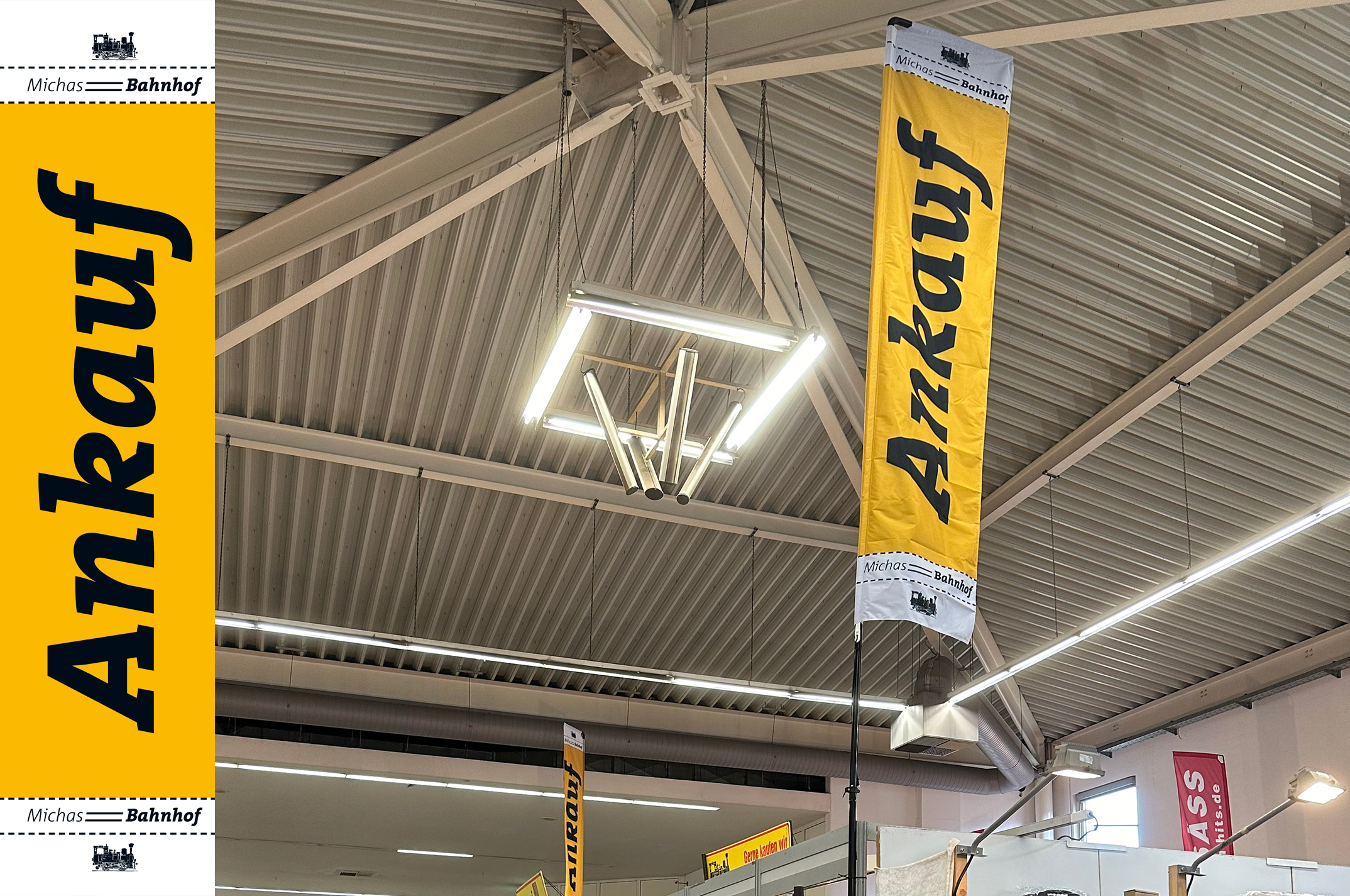 Flagge Messe – Corporate Design und Webshop Michas Bahnhof