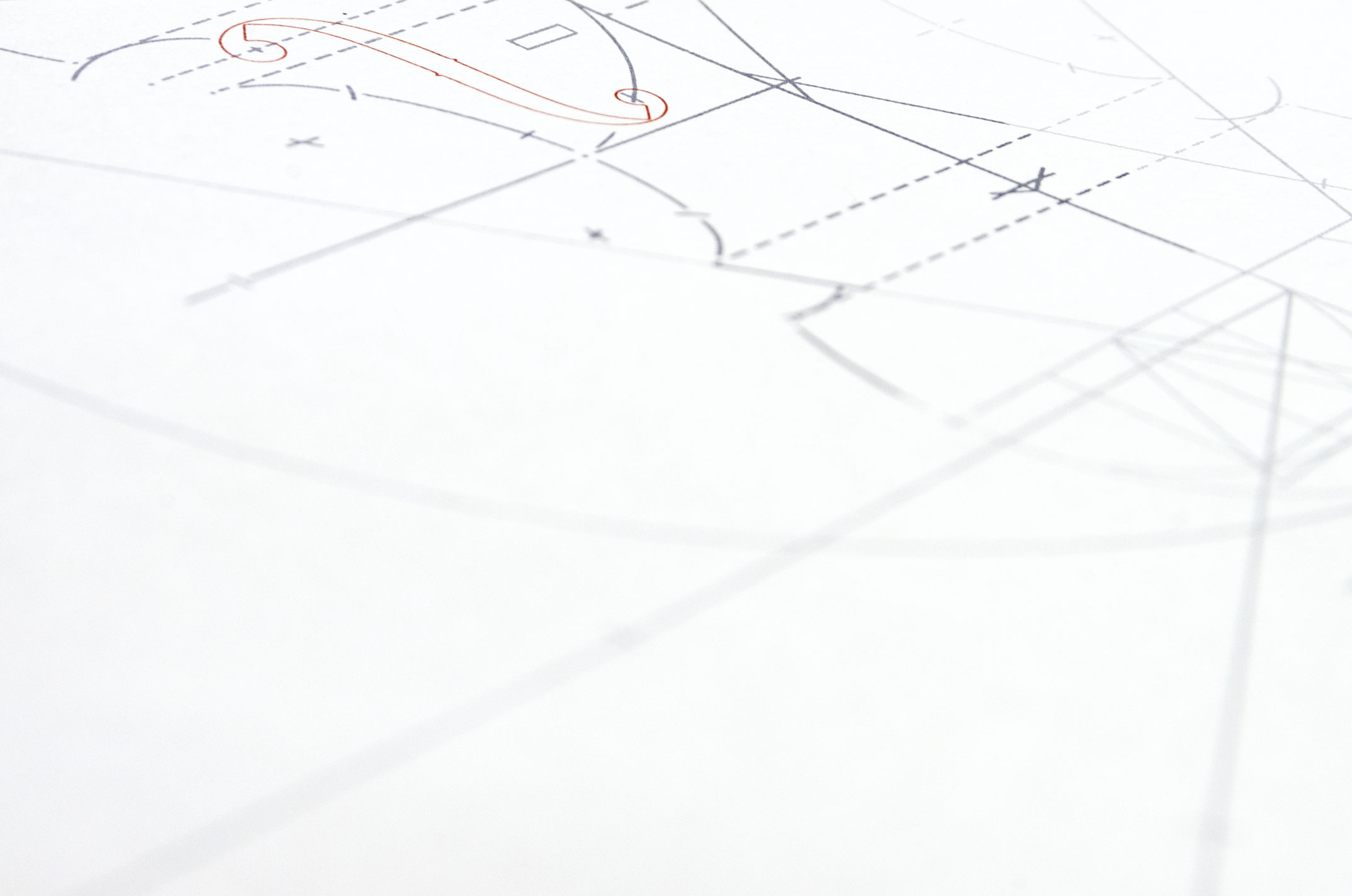 Konstruktionszeichnung Goldener Schnitt – Corporate Design Wolfgang Schiele Geigenbaumeister